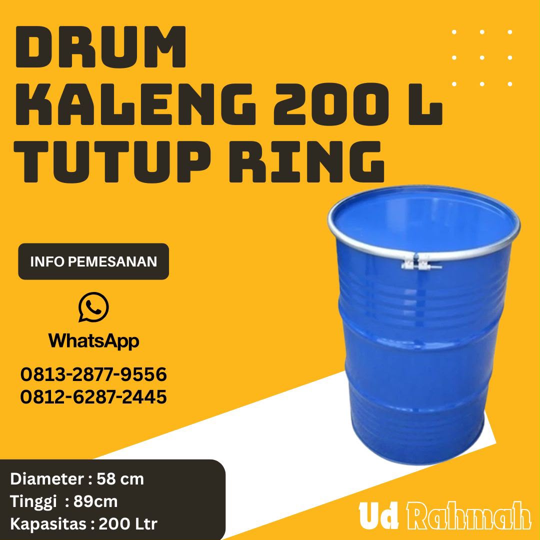 Drum Kaleng 200 L Tutup Ring