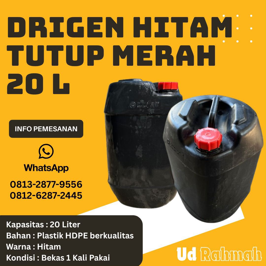 Drigen Hitam Tutup Merah 20 L