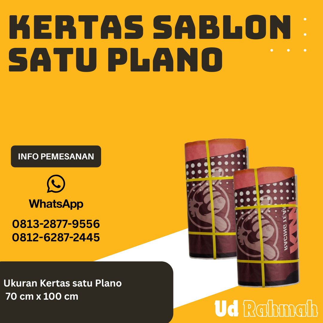 Kertas Sablon Satu Plano